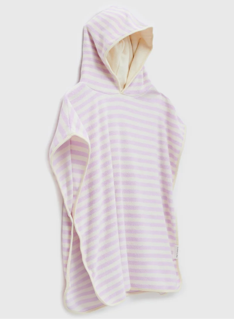 SUNNY LIFE Kids Character Hooded Towel Princess Swan Soft Lilac – Soft Cotton Hooded Bath & Beach Towel for Toddlers, Cute Animal Design, Quick Dry, Lightweight and Comfy for Pool, Bath, and Summer Adventures